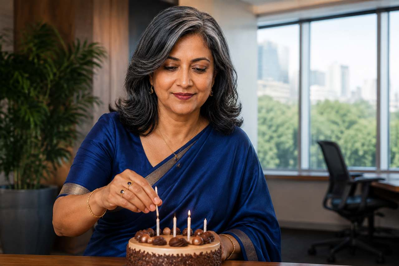 Dr Aanya cutting her birthday cake