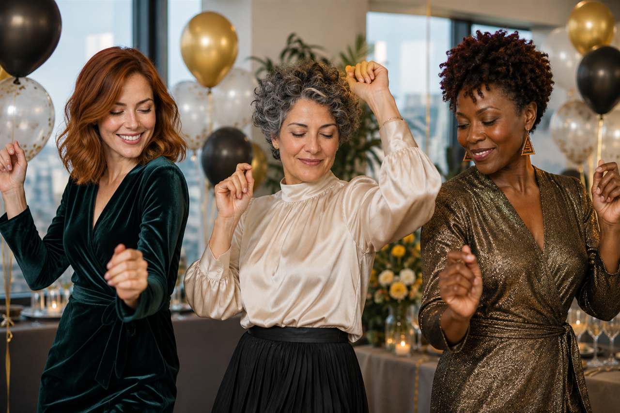 Elena dancing with colleagues